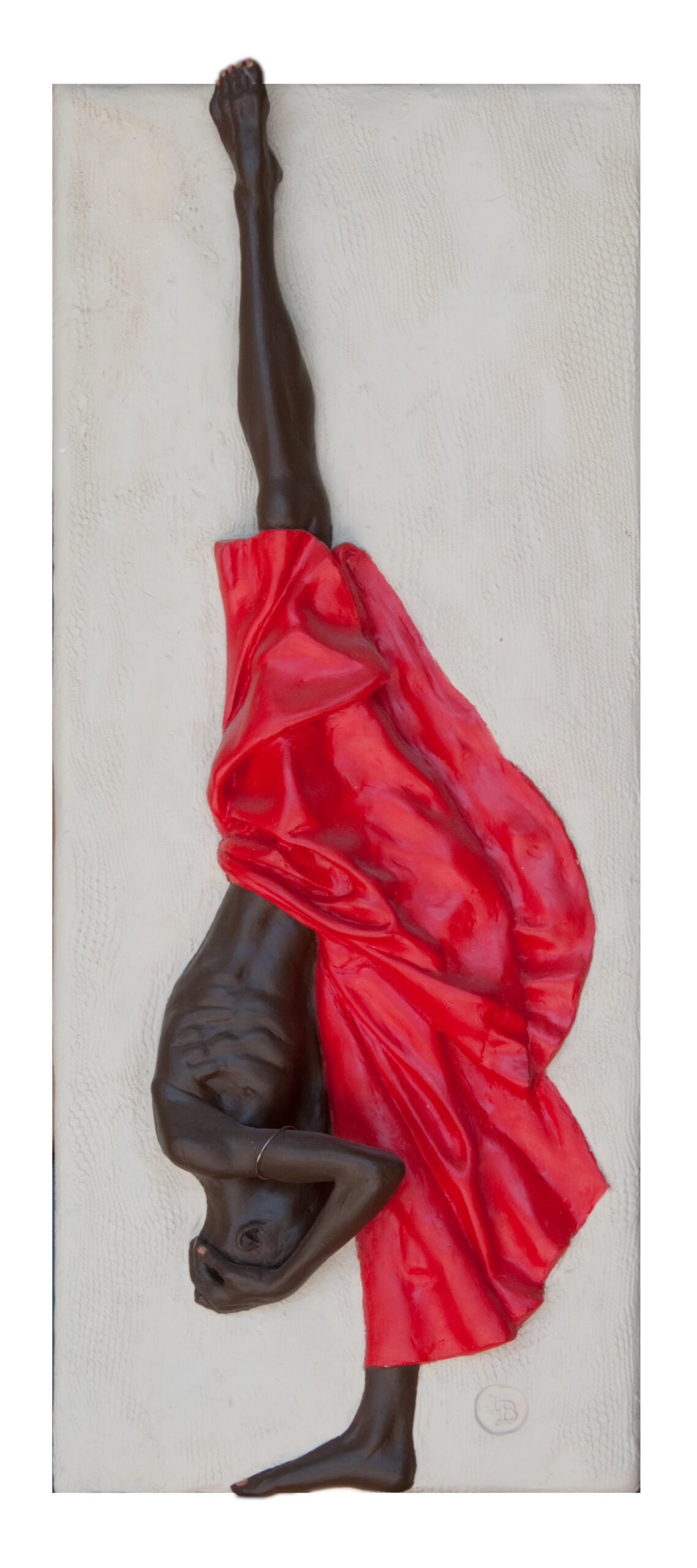 "Red Skirt", ceramic, 9''wx23''h 